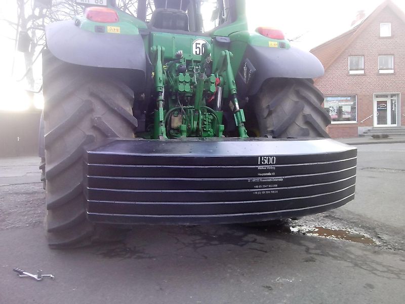 Heckgewicht zum mitführen eines Anhängers Unterflurgewicht Betongewicht ab 860 Euro