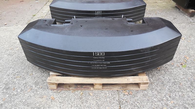 Heckgewicht zum mitführen eines Anhängers Unterflurgewicht Betongewicht ab 860 Euro