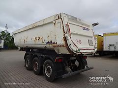 Schmitz Semitrailer Tipper Steel half pipe body 28m³