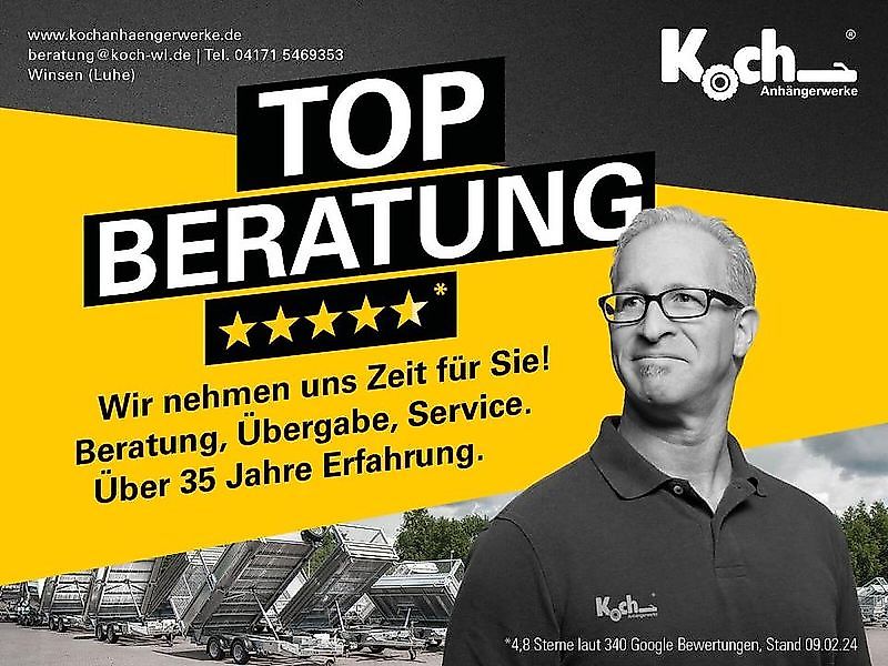 Debon Kofferanhänger Roadster C2000 220x550x204cm 3,5t grau | E-W