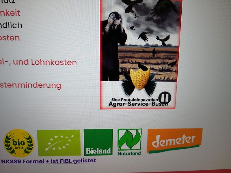 Rau 12 reihig Fronthacke hydraulischer Klapprahmen mit Gänsefußscharen & Hohlscheiben zur Kulturschonung