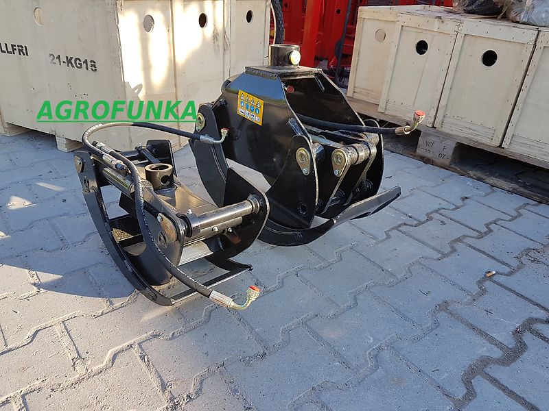 Holzzange 1250 mm Holzgreifer mit Rotator 0,21 m2 Zapfen Forstgreifer Rückezange