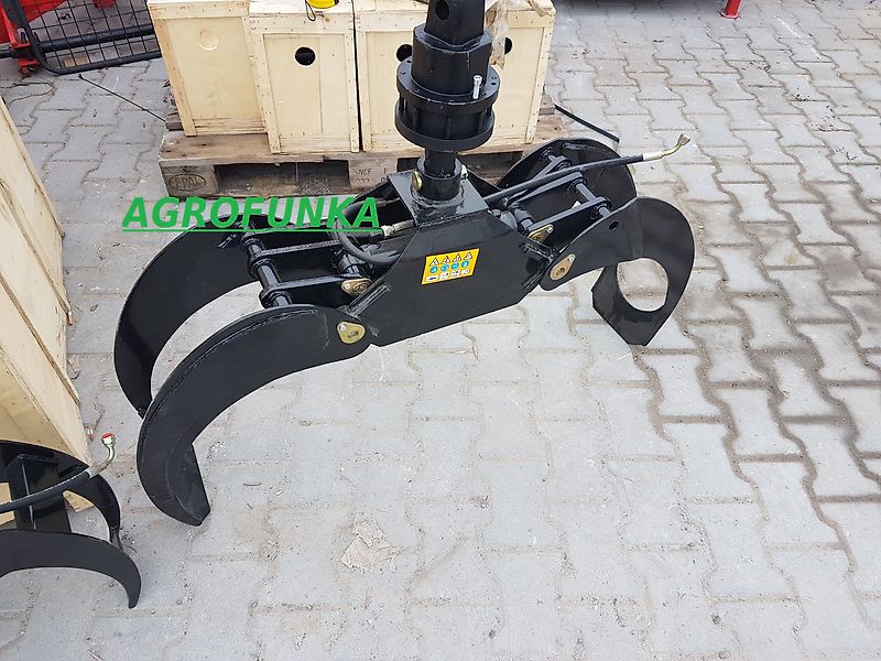 Holzzange 1250 mm Holzgreifer mit Rotator 0,21 m2 Zapfen Forstgreifer Rückezange