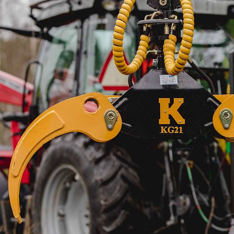 Holzzange 1250 mm Holzgreifer mit Rotator 0,21 m2 Zapfen Forstgreifer Rückezange