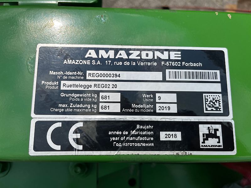 Amazone REG 02 20 Rüttelegge