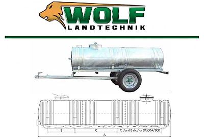 Wolf-Landtechnik GmbH Wasserfass MINI 600L (Fahrwerk optional)